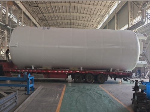 Today's 100 cubic meter vertical cryogenic liquid storage tank was shipped to Hunan Province, China