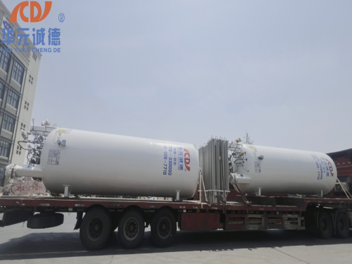 Two 10 cubic meters storage tanks and supporting products were shipped to Jiangsu Province, China