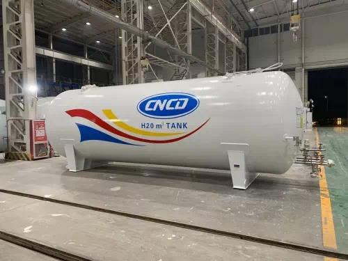 the 20 cubic horizontal cryogenic liquid carbon dioxide storage tank will be shipped to Qingdao Port for export to Southeast Asia.