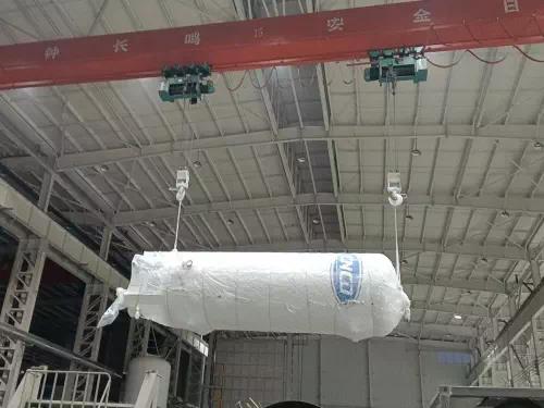 Our 10 cubic meter cryogenic liquid carbon dioxide storage tanks are shipped to the port for export to foreign regions.